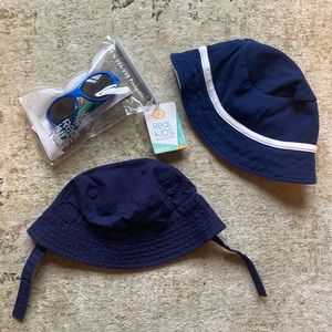 2 Sun Hats & Sungasses 3-6M